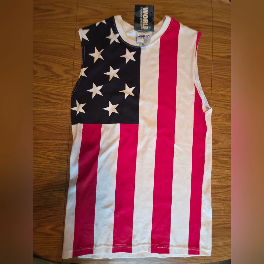 Patriotic American Flag Short Sleeve Tees - Picture 2 of 5